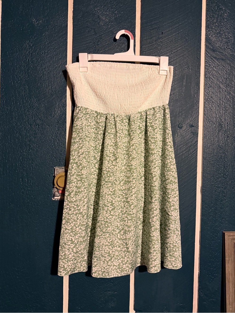 Strapless Floral Mini Dress